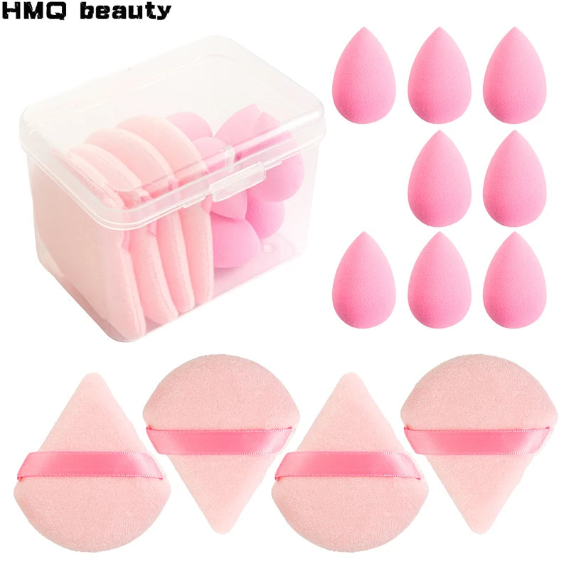 12pcs Makeup Sponges Set Soft Cosmetic Puff Beauty Egg Foundation Sponges Wet and Dry Powder Puff For Women Make Up Tools