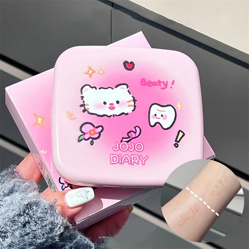 Large Capacity Matte Makeup Pressed Powder Waterproof Oil Control Concealer Full Coverage Brighten Skin Tone Setting Powder 20g