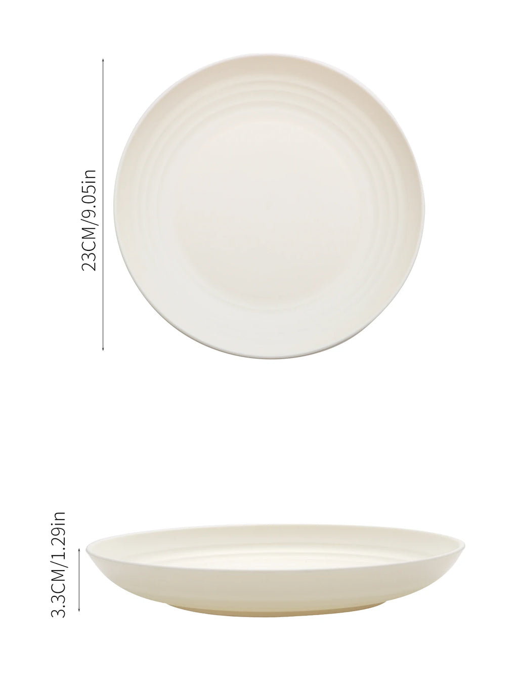 4/16pcs Plastic Plates (9 Inches in Diameter) Are Reusable and Suitable for Home Kitchens for Snacks, Desserts