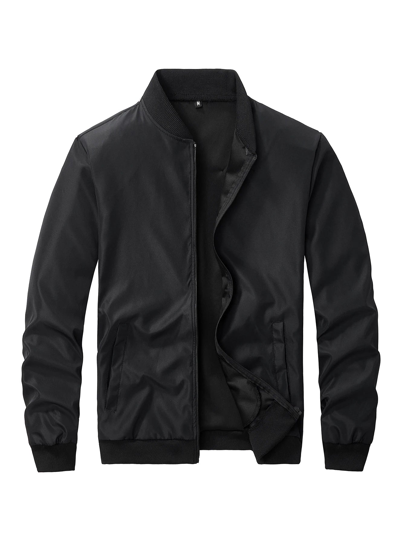 2024 Spring And Autumn New Baseball Collar Short Loose Solid Color Jacket Men'S Business Casual Thin Coat Trend