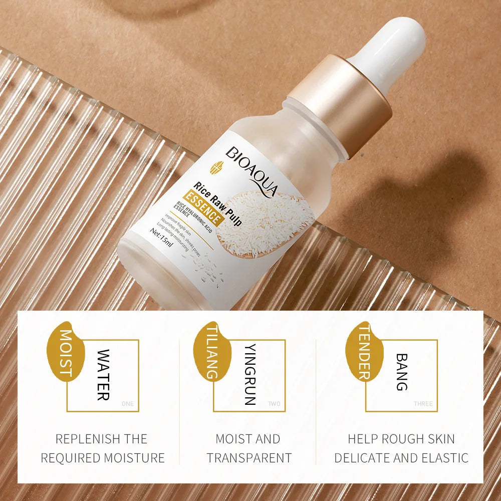 BIOAQUA White Rice Skin Care Set Moisturizing Face Serum Anti Dark Circles Anti-aging Eye Cream Facial Travel Size Kit Skin Care