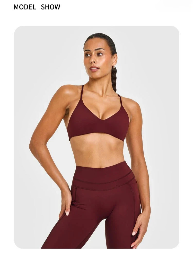 Sexy Fitness Yoga Bras Race Back Sports Bras Nylon Top Women Bra Breathable Underwear for Women Gym Yoga Bras Solid Color