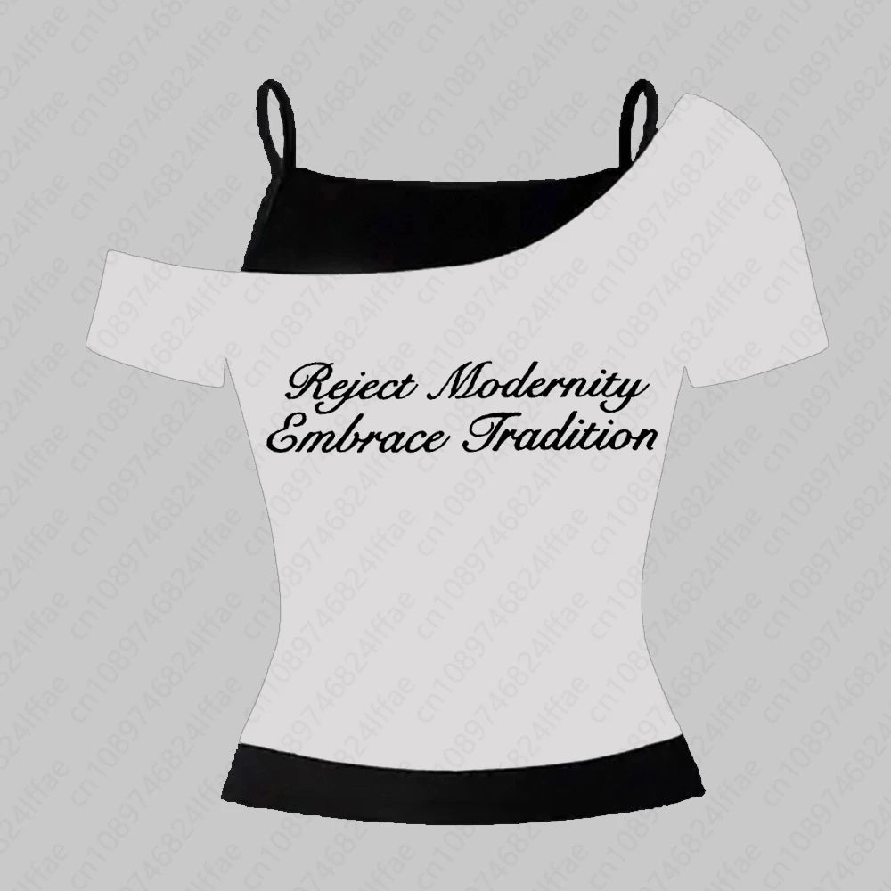 Women's Y2k Graphic Letter Print Short Sleeve T-Shirt