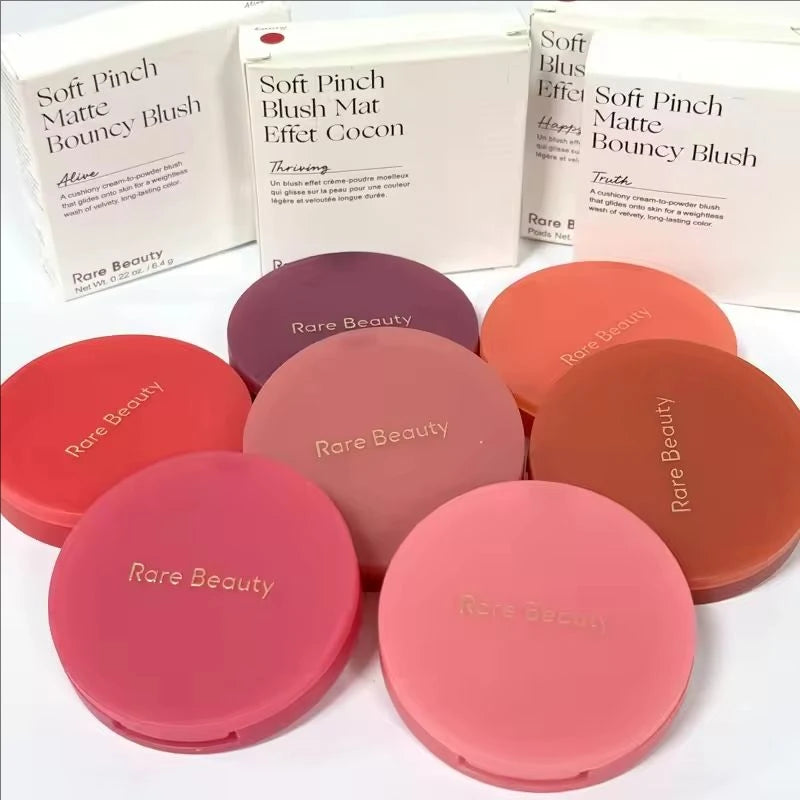 Rare Beauty Soft Pinch Matte Bouncy Blush Cream Mashed Potatoes Blusher Lasting Waterproof Woman Makeup Happy Hope Worth Alive