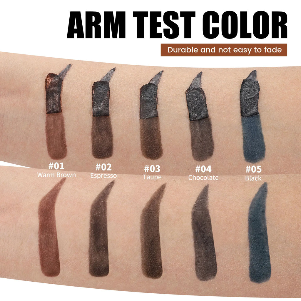 Eyebrow Tattoo Tint Semi Permanent Brow Tint Long-lasting Waterproof Natural Brown Liquid Eye Enhancers Brow Tattoo with Brush