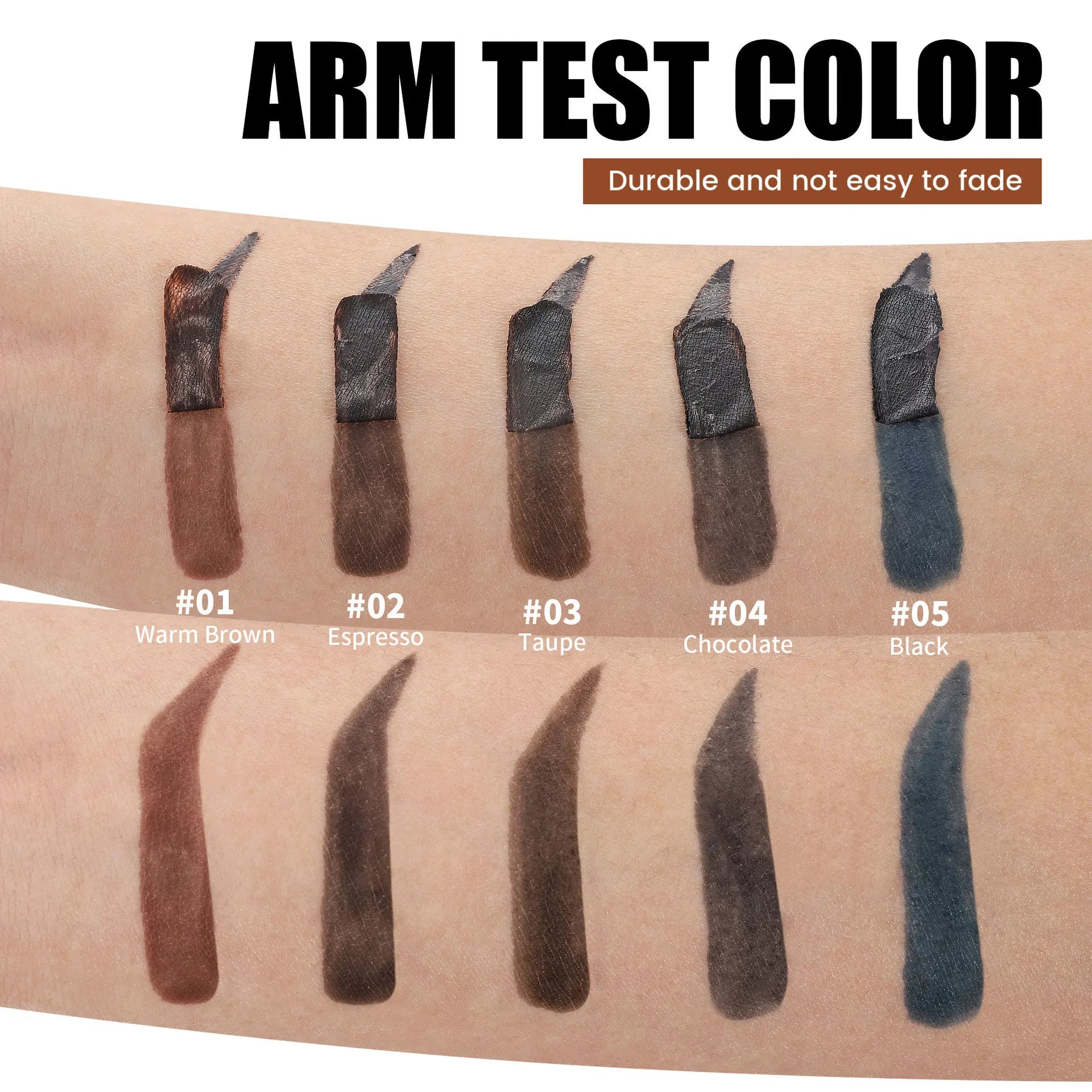 Eyebrow Tattoo Tint Semi Permanent Brow Tint Long-lasting Waterproof Natural Brown Liquid Eye Enhancers Brow Tattoo with Brush