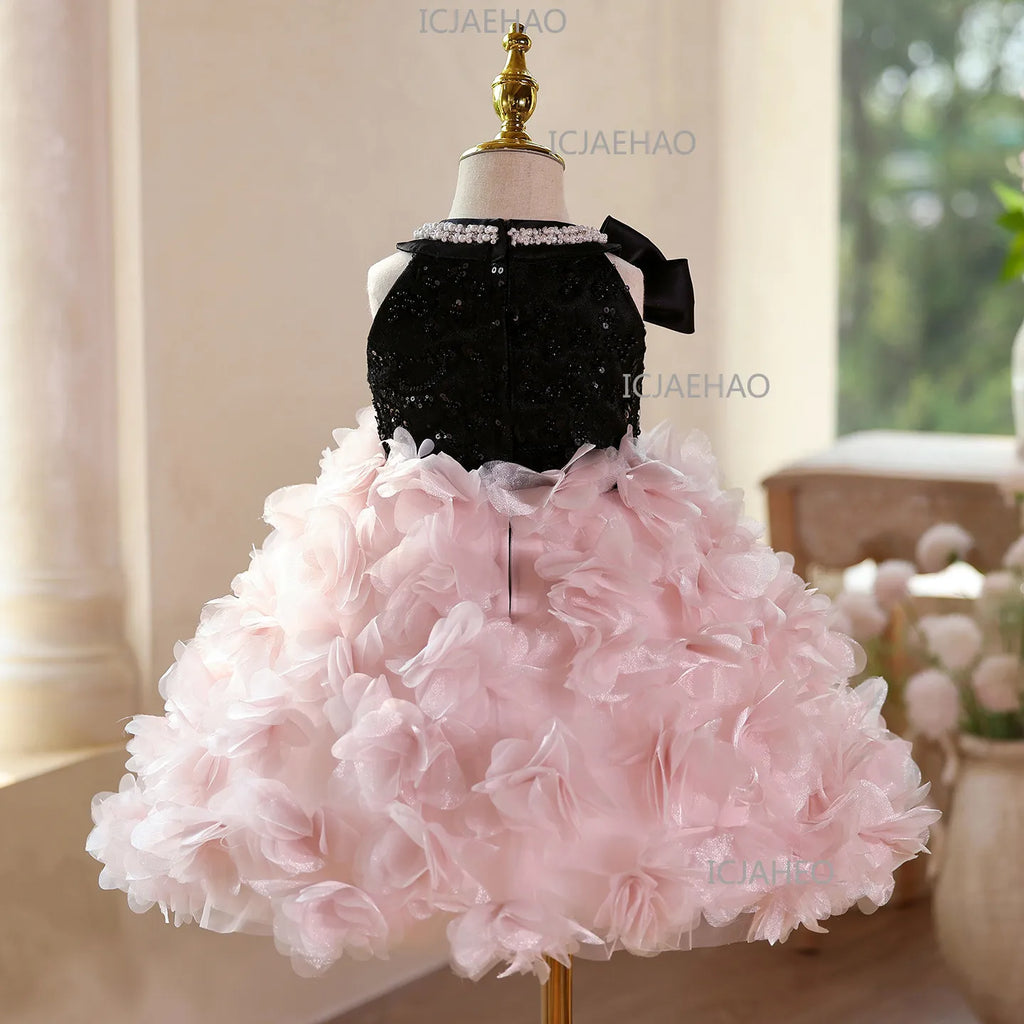 Kids Formal Dress Princess Gown Girls Birthday Party Dress Host PianoGirls Evening Dress Children Performance Costume High-end