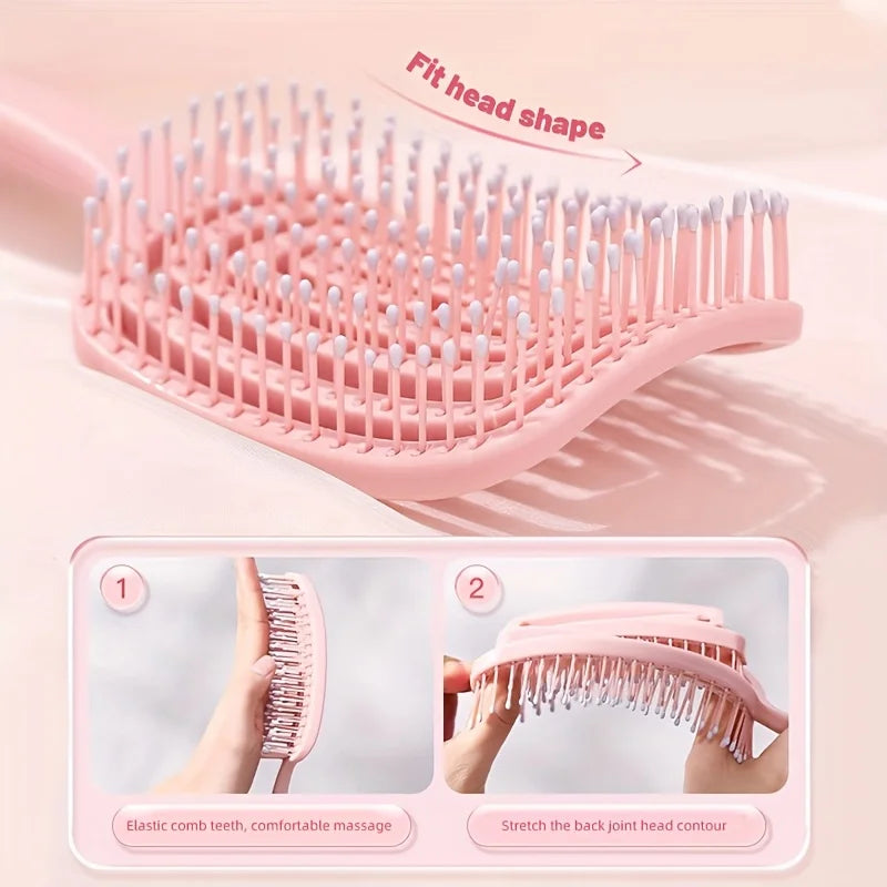 WANMEI Volumizing Detangling Hair Massage comb Hair Massage Comb with Hollowed-Out Design hair styling tools for real hair wigs