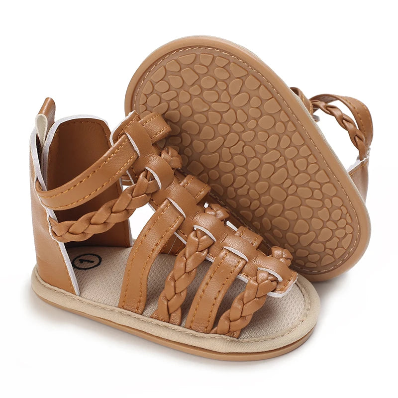 Cute and sweet high top sandals for spring and summer, comfortable and breathable for baby girls. Pre step walking shoes