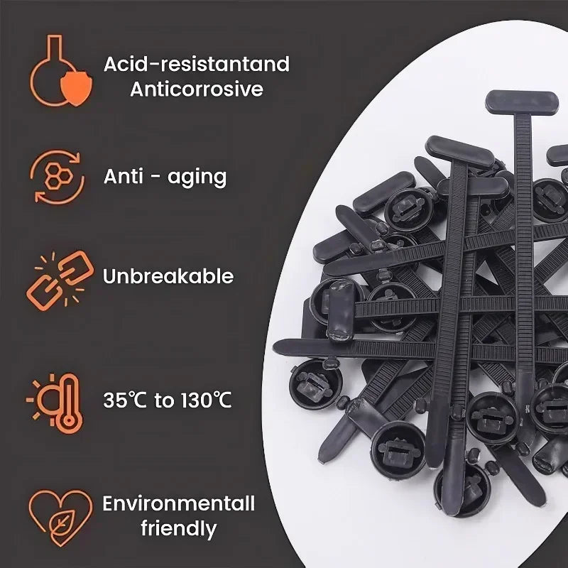Self-Locking Clip Multi-Purpose General Purpose Nylon Cable Tie Auto Fasteners Screws Replacement Clips Car Accessories 1-40 Pcs