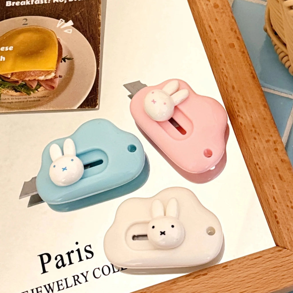 1/3 Pcs Cute Miffy Art Knife Cartoon Portable Student Paper Cuttings Small Knife Miffy Merchandise