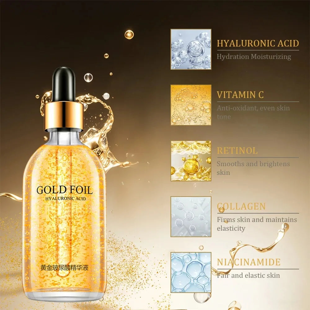 24k Gold Hyaluronic Acid Nicotinamide Face Serum - 100ml