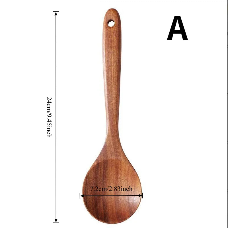 Acacia Wood Kitchen Utensil Set - 5-Piece Cooking Tool Set