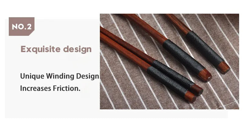 3Pcs Japanese Wooden Reusable Sushi Chopsticks Spoon Cutlery Set Non-slip Travel Dinnerware Suit Tableware Kitchen Tools