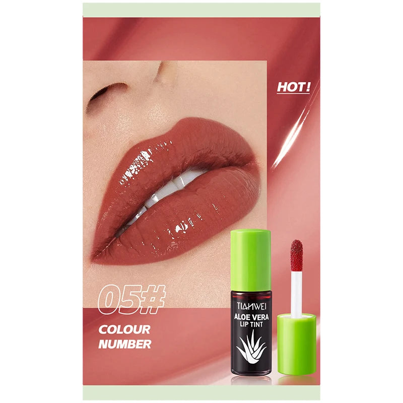 6-Piece Lip Gloss Oil Set,Aloe Vera Liquid Lipstick, Long-Lasting Moisturizing Smudge-Proof Lips Tint ,Non-Sticky Cosmetics