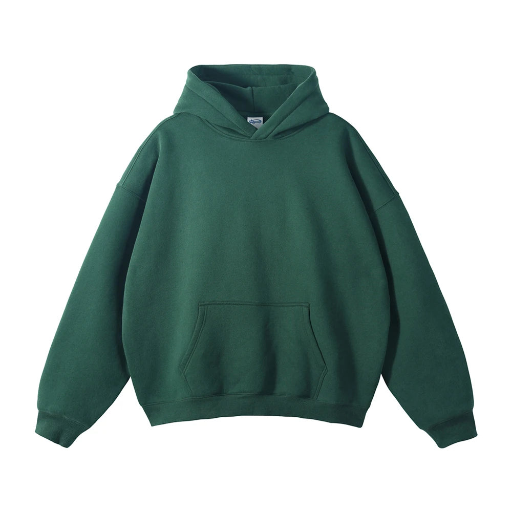 ZODF Men's Unisex Fleece Hoodie - 350gsm Oversized Winter Sweatshirt