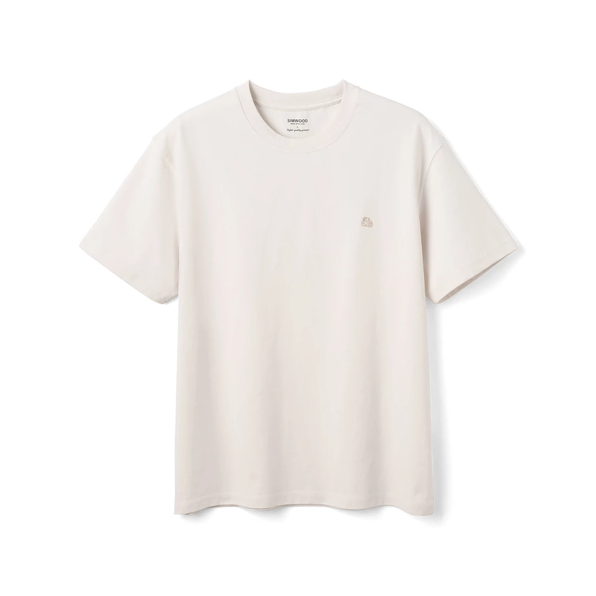 SIMWOOD Men's Cotton Blend T-Shirt - Loose Fit Short Sleeve Tee