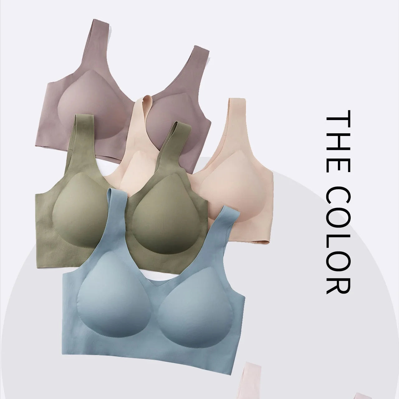Seamless Women'S Push Up Bra Sleeping Yoga Sports Underwear Ultra Thin Sexy Lingerie