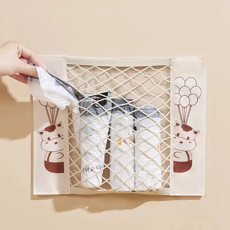 Bolsa de almacenamiento de cocina, bolsa de basura, organizador sin perforaciones, organizador de pared para el hogar, bolsa colgante, almacenamiento de plástico