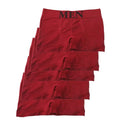 5 Pcs Men’S Boxer Briefs High Elastic Breathable Underwear Soft Cotton Stretch Shorts Comfortable Plain Color Panties