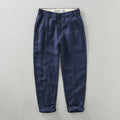 2025 Summer New Breathable Pure Linen Casual Pants for Men Clothing Slim Streetwear Men Ankle-length Pants EC1333