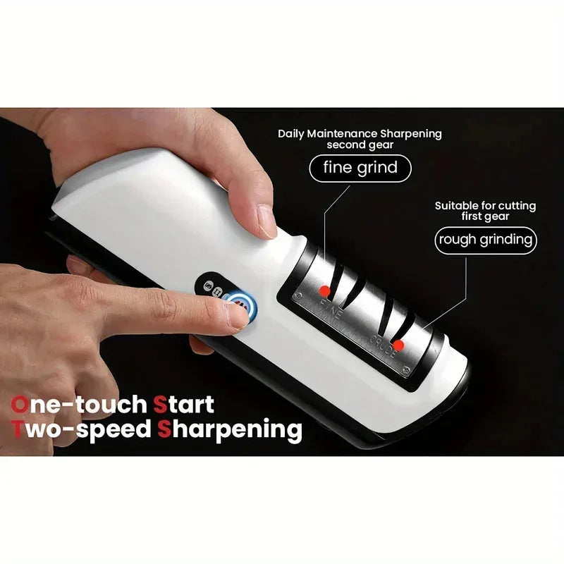 Afilador de Cuchillos Eléctrico de Cocina, Multifuncional Automático Profesional de 4 Velocidades, Accesorios de Cocina