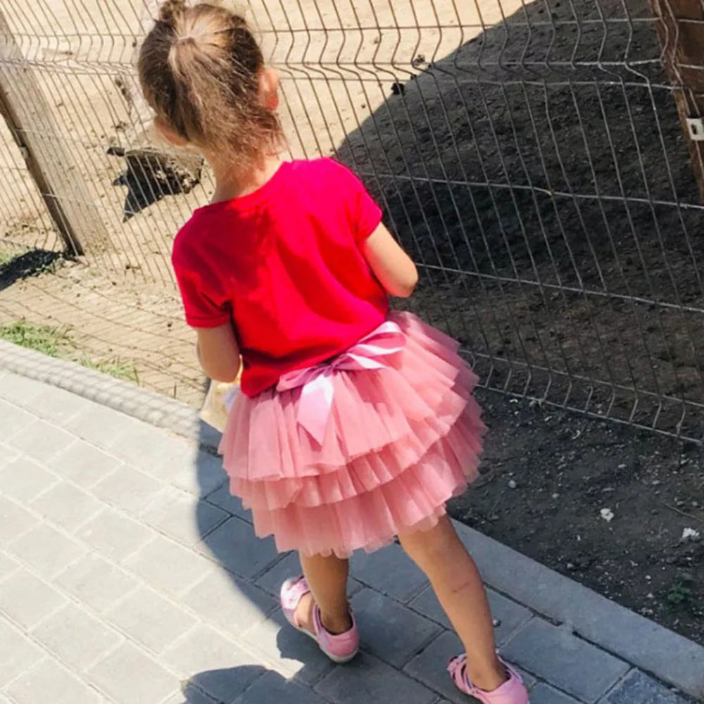Rainbow Tulle Girls Tutu Skirt Princess Pettiskirt Baby Ballet Party Performance Clothes Newborn Photography Outfit for Kids