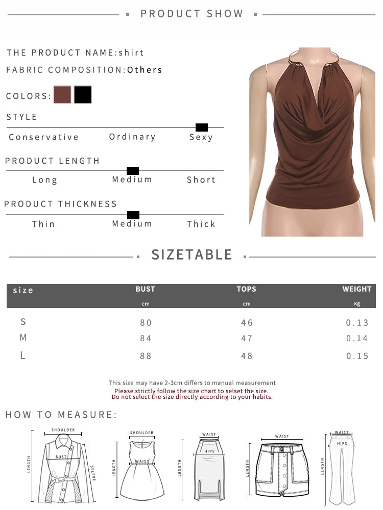 Weird Puss Metal Snake Halter Camisole Women Swing Collar Elegant Backless Summer Trend Beach Vacation Party Clubwear Tank Tops