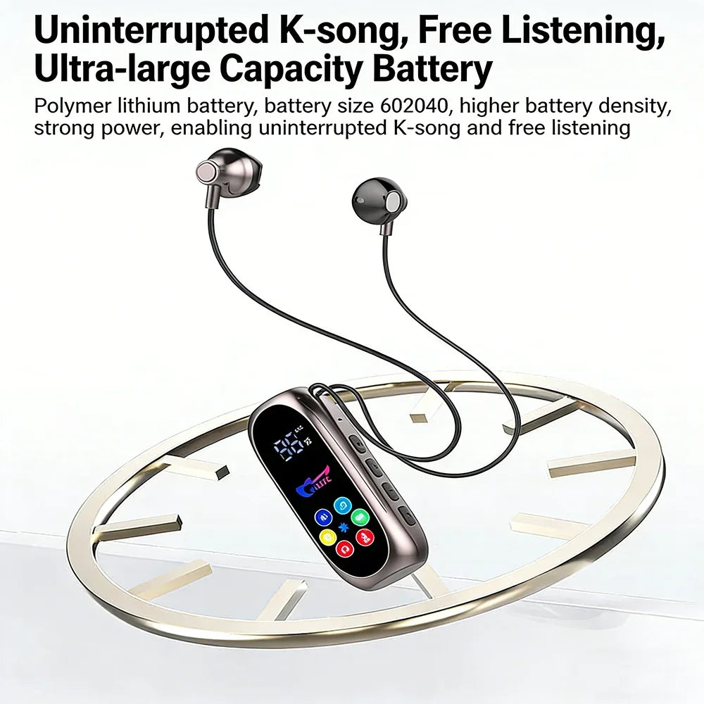 KEBIDUMEI Clip-on Earphones Bluetooth 5.4 Headphones Gaming Headsets TWS Wireless Earbuds Support TF Card K Song Monitor Mode