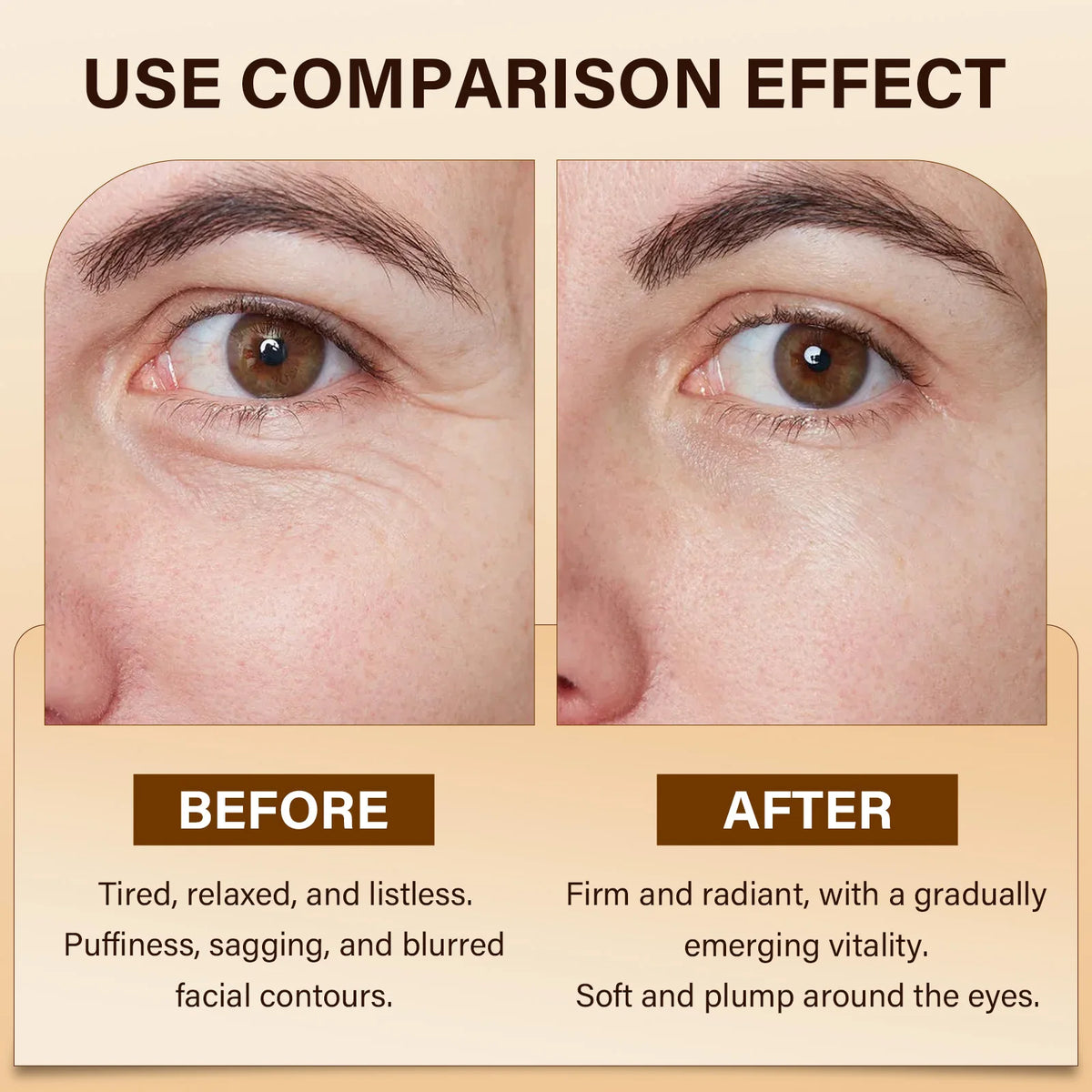 10 IN 1 Roller Eye Serum 15ml, Retinol Collagen Caffeine Peptides Niacinamide Hyaluronic Acid, Moisturizing Firming Lifting Eye Serum for Under Eye Daily Skin Care
