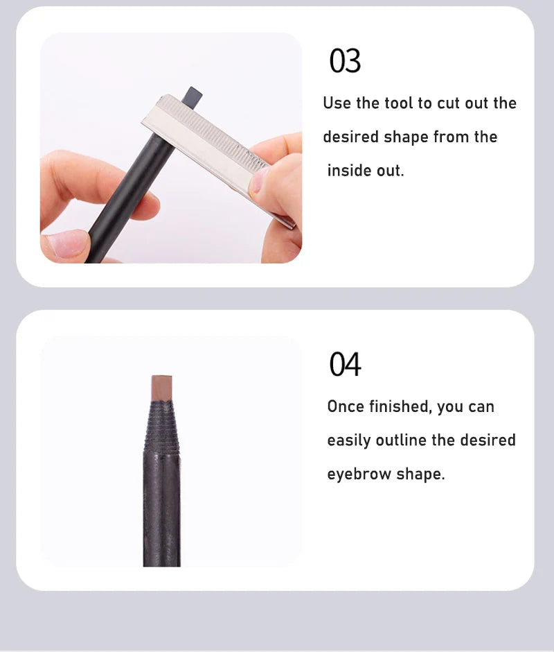 HAOZHUANG  Waterproof Long Lasting Eyebrow Pencils with Soft Brush Eyebrows Makeup Tool Permanent Makeup Tattoo Accessories