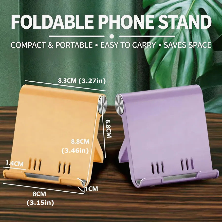 Adjustable Phone Holder Stand Portable Foldable Desktop Phone Support  Universal Cell Phone Stand for iPhone, Samsung