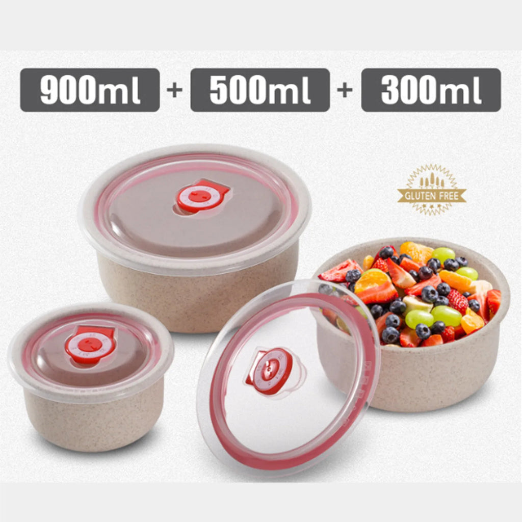 3pcs Food Storage Containers Bento Box Lightweight Food Storage Containers for Kitchen Storage Picnic Meal Prep Take Out