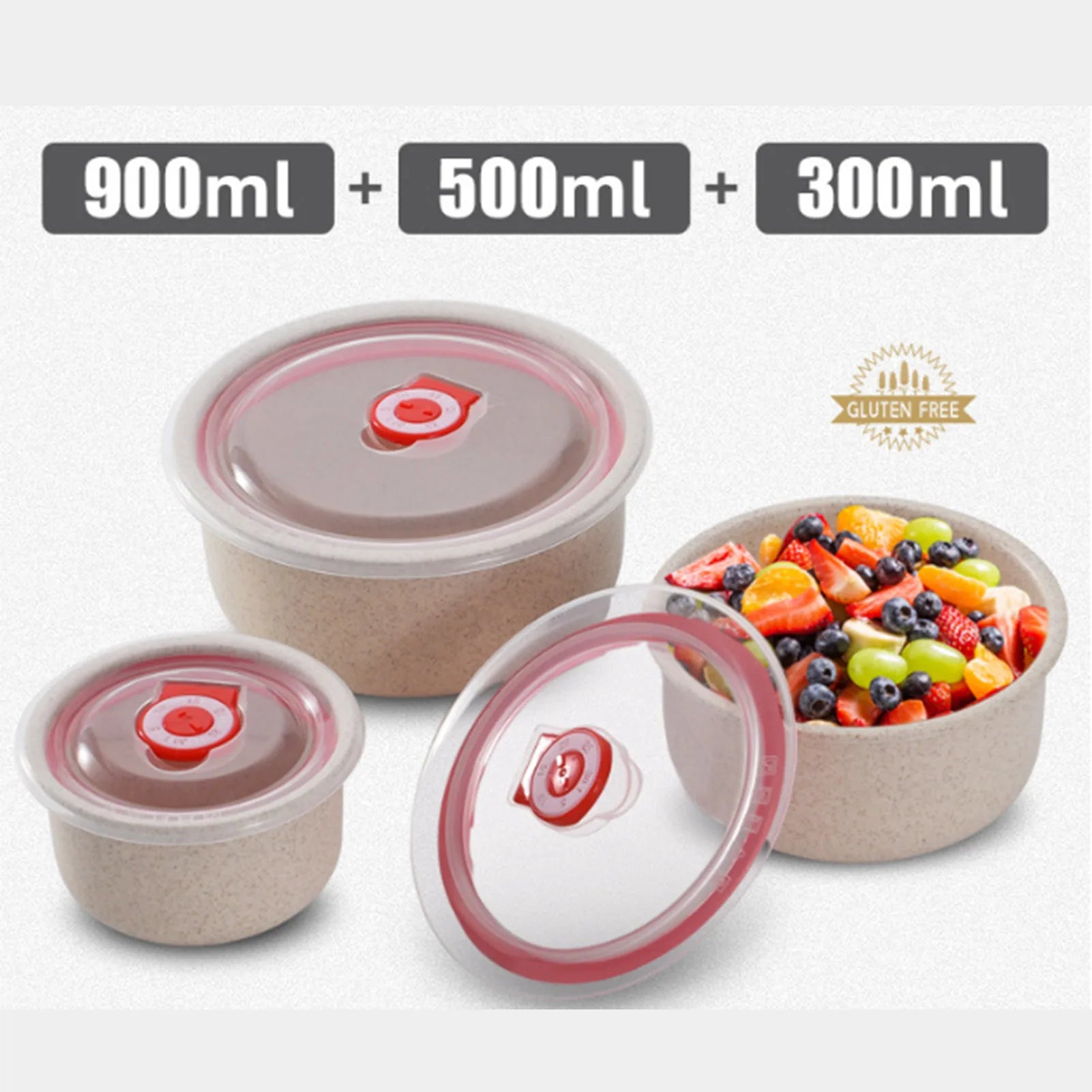 3pcs Food Storage Containers Bento Box Lightweight Food Storage Containers for Kitchen Storage Picnic Meal Prep Take Out