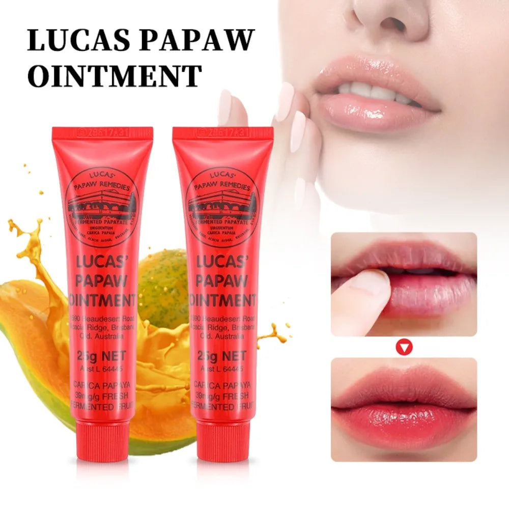 Face Care Lucas Papaw Ointment Balm Lipstick Moisturizing Anti Drying Multifunctional Hydrating Universal Cream Lip Balm Oil 25G