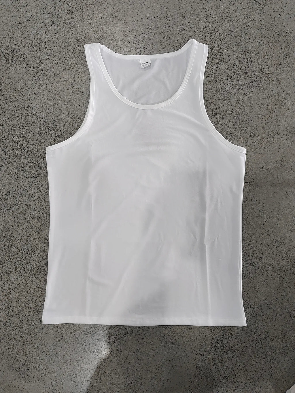 Men's Gym Sports Tank Top Muscle Aesthetic Dry Fast Workwear Polyester Fiber Summer Sport Fit Style Solid Color round Neck