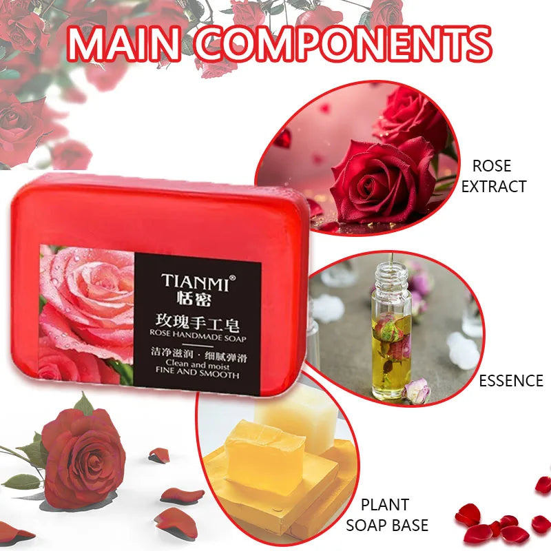 Rose Essential Oil Soap for Face and Body - Moisturizing