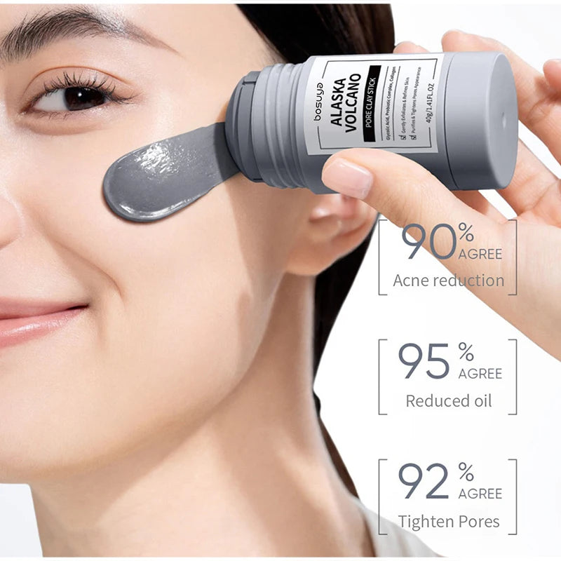 Deep Cleansing Mugwort Volcanic Mud Mask Stick Remove Blackheads Pore Control Oil Balancing Facial Clay Mask Gentle Skin Care