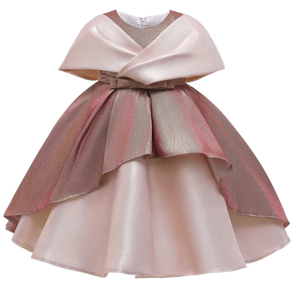 HETISO New Baby Girls Princess Dress Kids Birthday Wedding Suits Formal Costume Flower Kids Teenage Clothing 3-10 Years