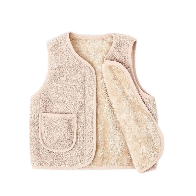 Baby Girl Boys Waistcoat Fleece Soft Warm Vest Autumn Winter Sleeveless Jacket for Children Boy Outerwear Toddler Coat Clothes