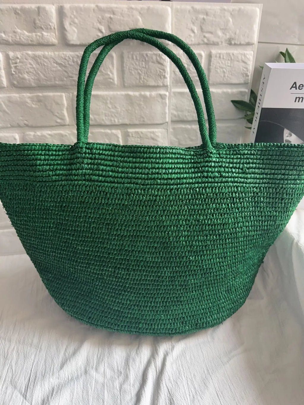 2026 Large Handwoven Rattan Tote Bag for Women Natural Straw Beach Bag Purse Luxury Shoulder Bags Handbag Summer