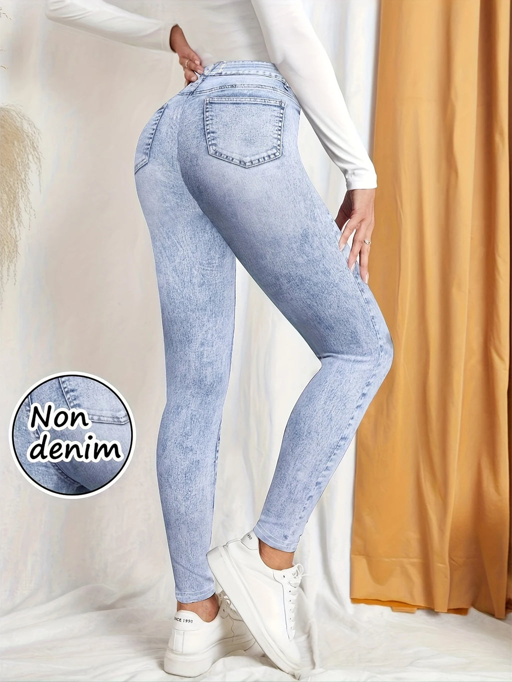 Women's Non-Denim Leggings High Waist Hip Lifting Yoga Pants Fashionable Sexy Casual Pants Solid Color High Elastic Soft Wear