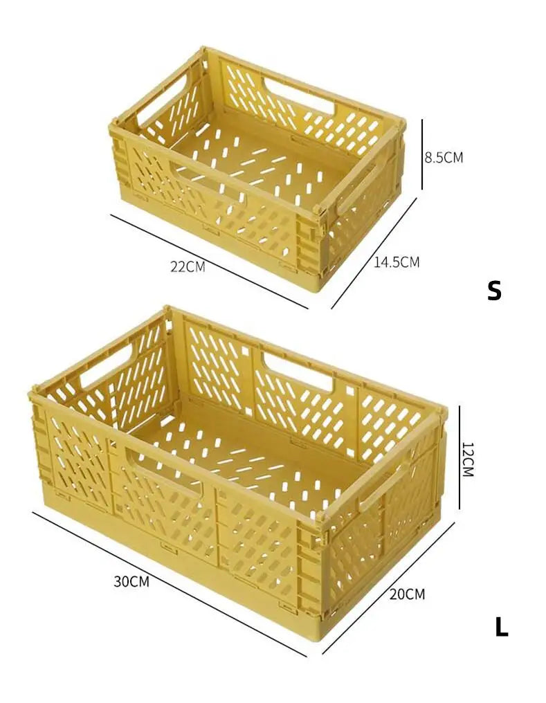 Foldable Storage Basket Wardrobe Organizer Box Kitchen Bathroom Accessories Gadgets For Clothes Toy Spices Condiments Vegetables