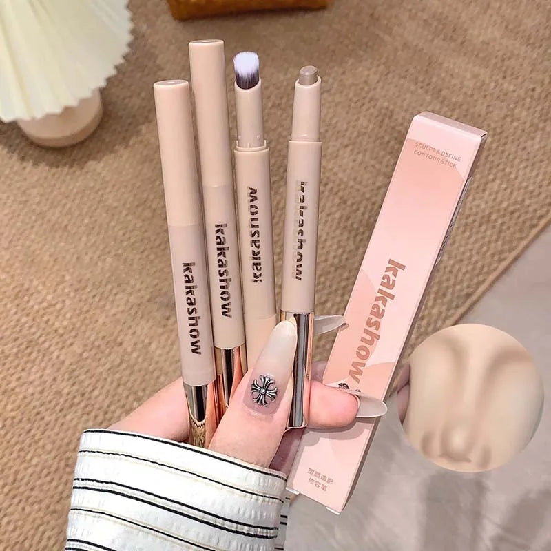 Gray Contouring Shading Stick With Brush Nose Shadow 3D Shape The Facial Contours  Natural Nose Shading Contour Pencil Makeup