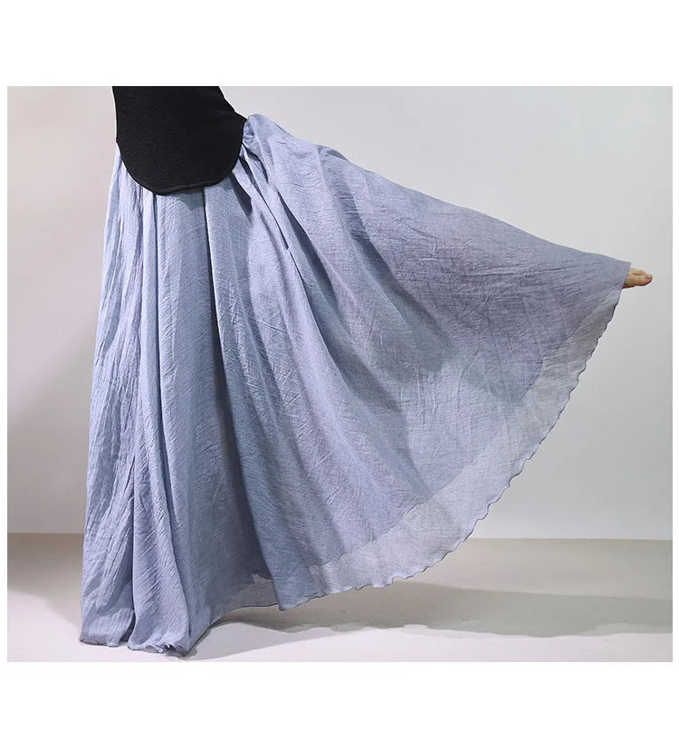 2026 Women Cotton And Linen Long Skirts High Waist Good Quality Women Summer Boho Maxi Skirts Brand Faldas Femme Streetwear