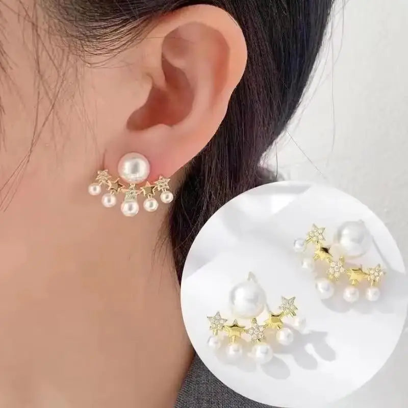 Korean Fashion Zircon Drop Earrings For Women'S Jewelry 2026 Trending New Luxury Women'S'S Geometric Hoop Earrings Pendientes Gifts