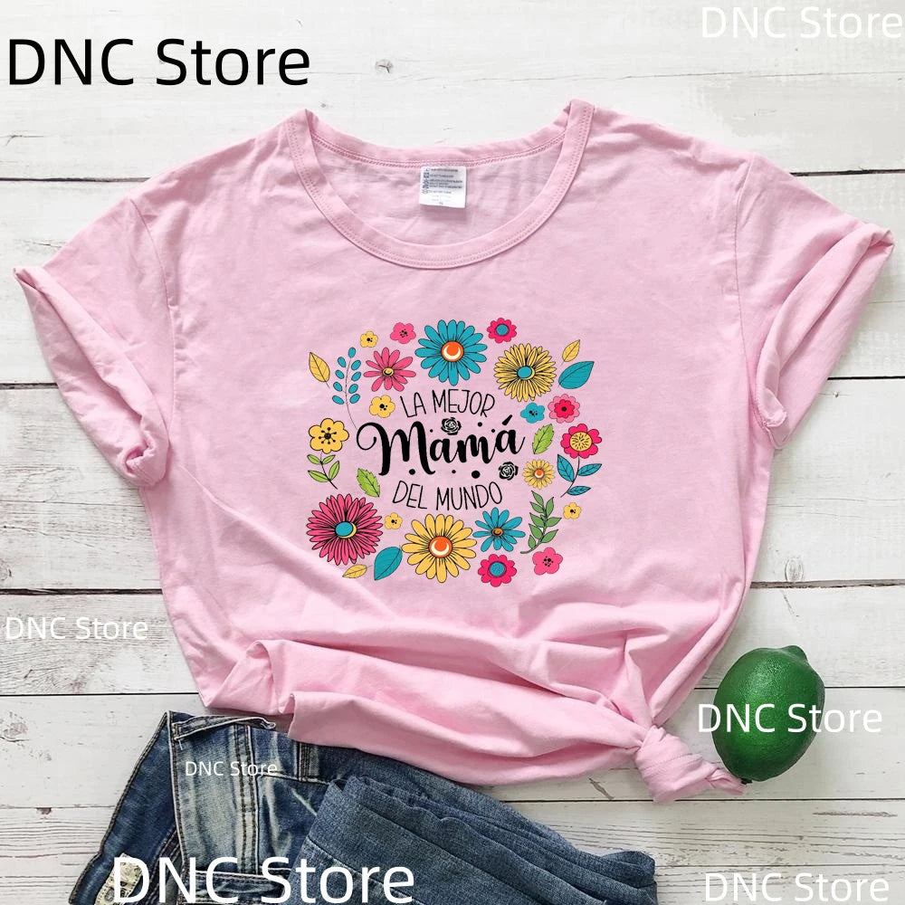 Mother Heart Women's T-Shirt - Casual Short Sleeve O-Neck Tee