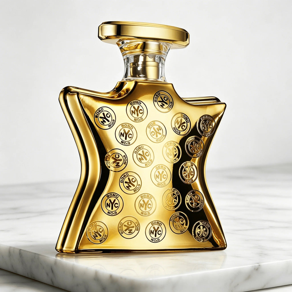 Bond No.9 NYC Greenwich Village EDP Perfume For Unisex Crisp Fresh Herbal Green Leaf Floral Earthy Woody Aroma Long Lasting Matte Turquoise Star Shaped Bottle With Gold Circular Badge Daily Outdoor Summer Travel Present