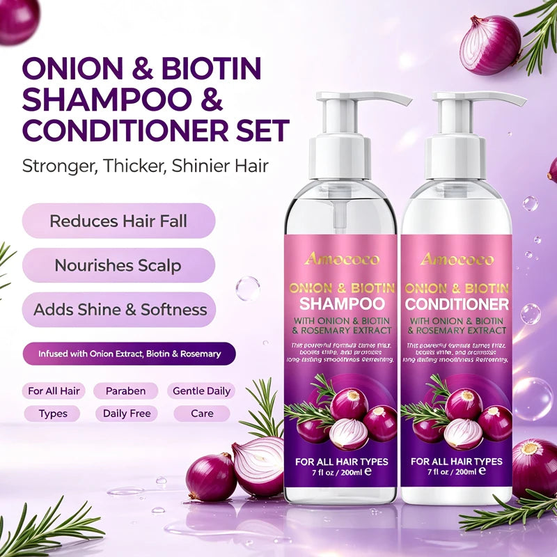 Amococo Shampoo and Conditioner Set - 2 x 200ml Hair Care Duo