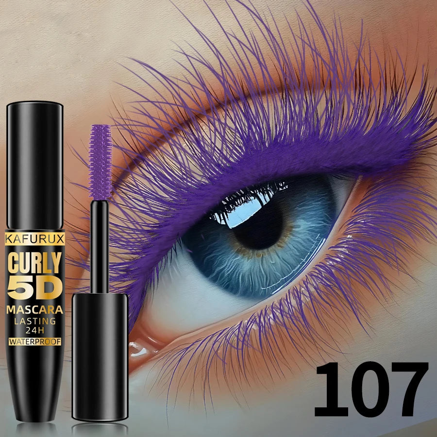 Máscara de Pestañas de Seda Coreana para Mujeres para una Mirada Audaz de Ojos Grandes con Alargamiento a Prueba de Agua, 9 Colores, Duración Todo el Día a Prueba de Manchas